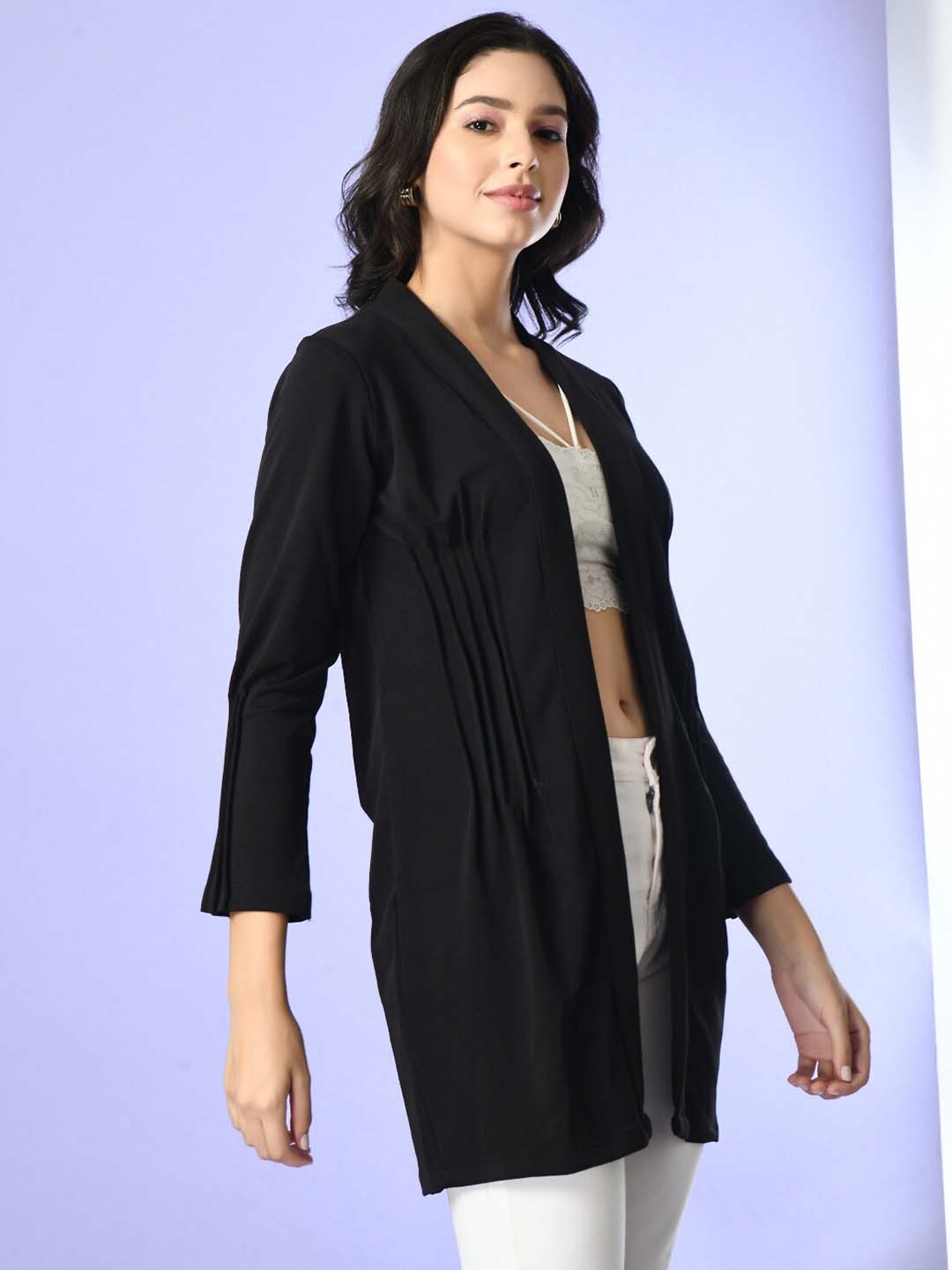 

BAESD Open Front Longline Shrug, Black