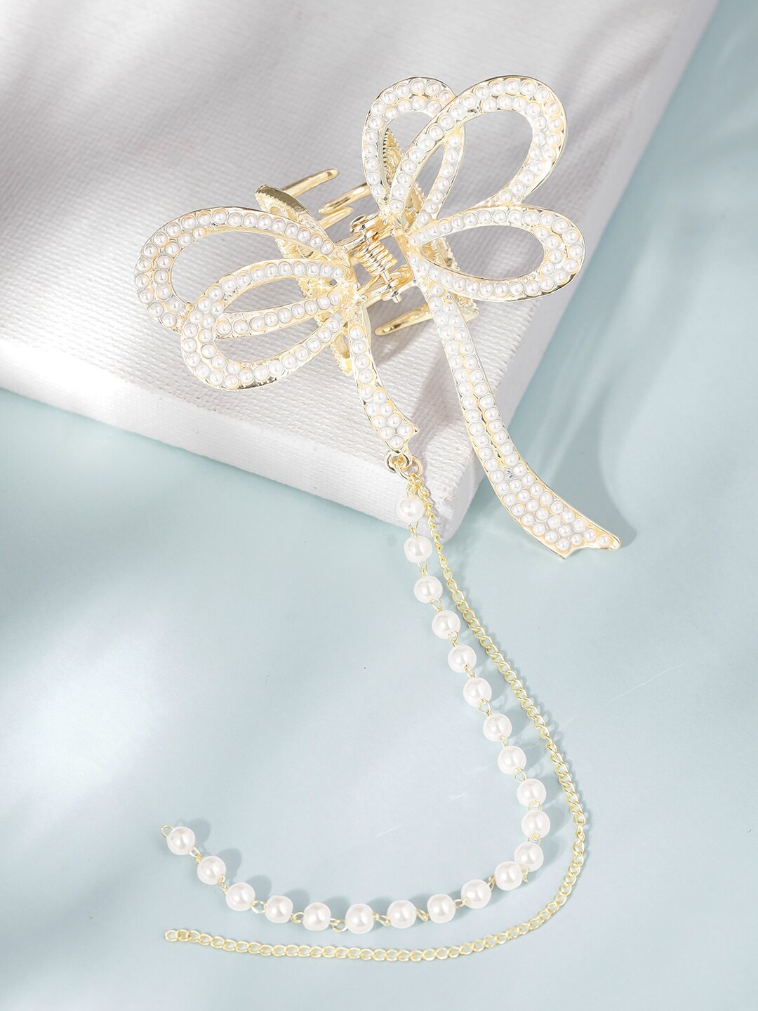 

Rubans Embellished Claw Clip, Gold