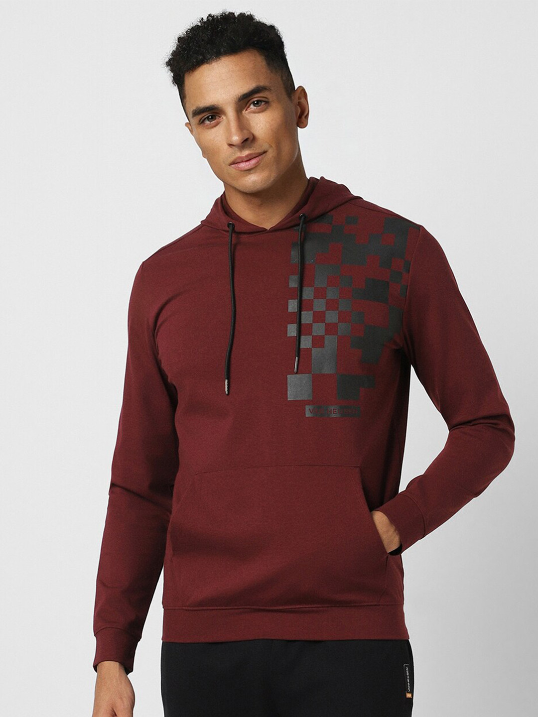 

Van Heusen Flex Geometric Printed Hooded Pullover Sweatshirt, Maroon
