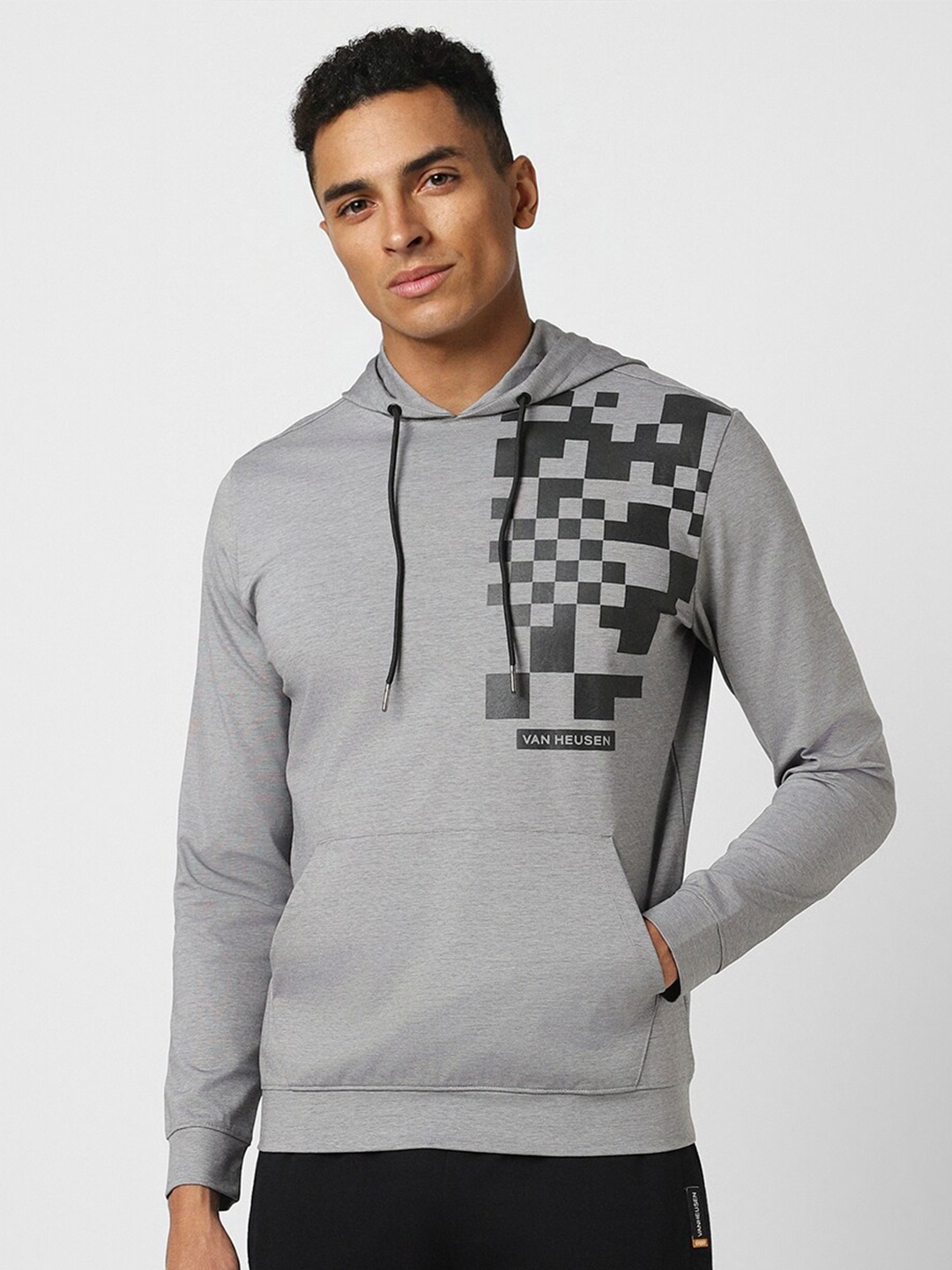 

Van Heusen Flex Geometric Printed Hooded Pullover Sweatshirt, Grey