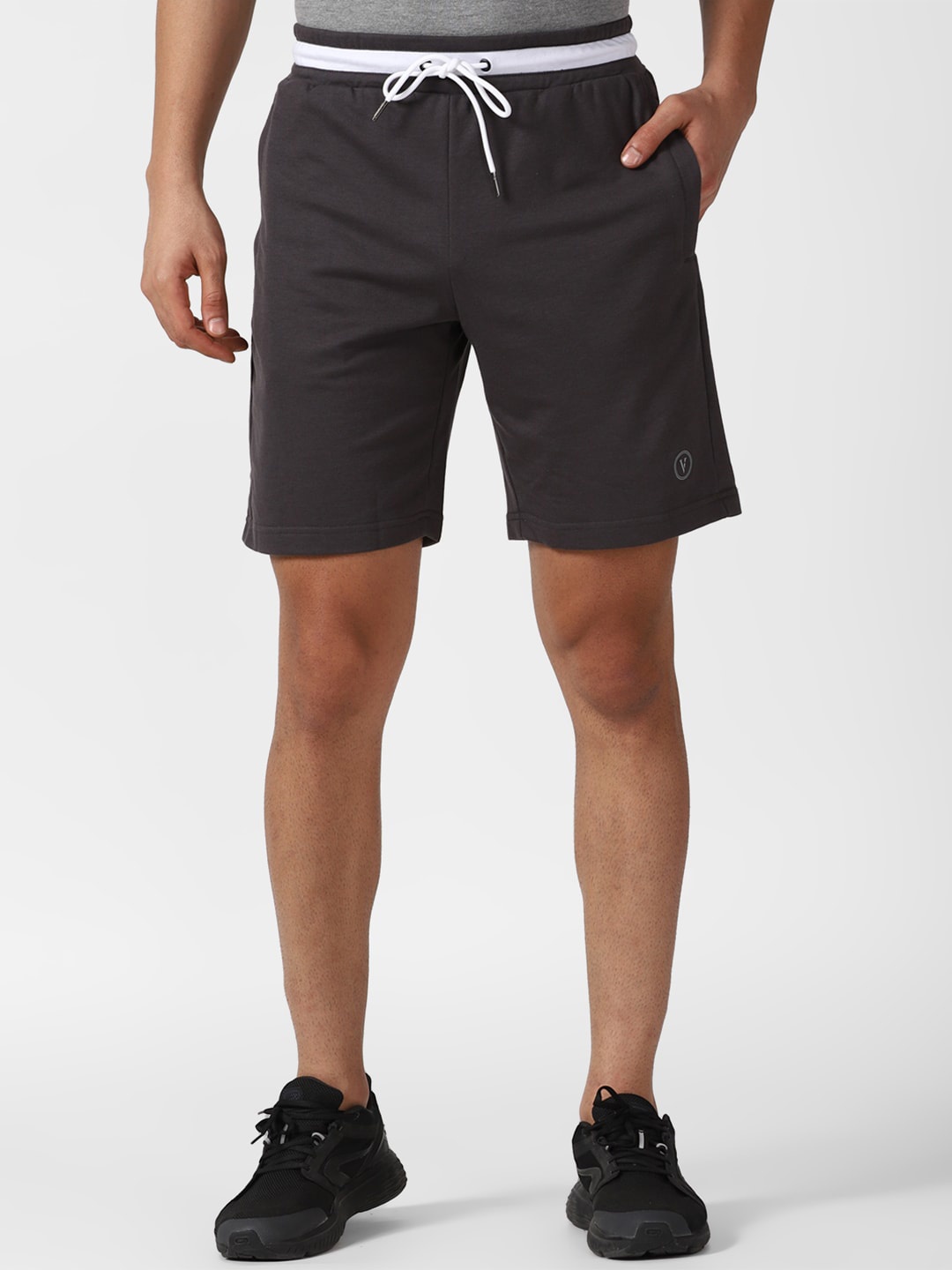 

Van Heusen Flex Men Mid Rise Shorts, Grey