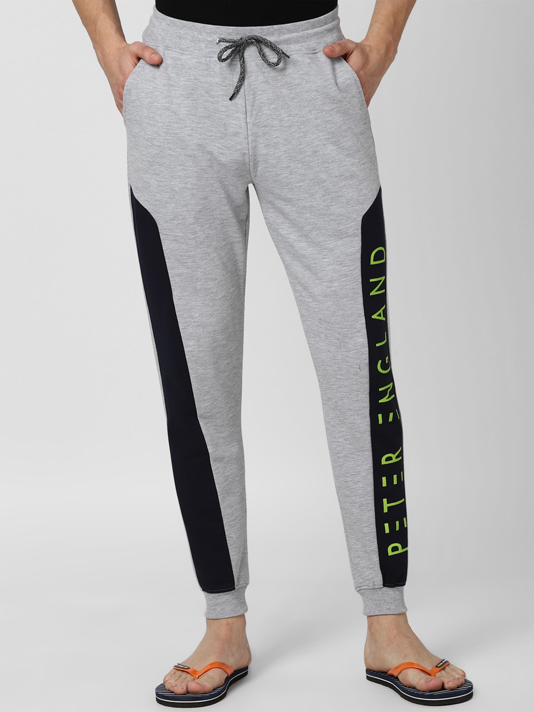 

Peter England Casuals Printed Jogger Lounge Pants, Grey