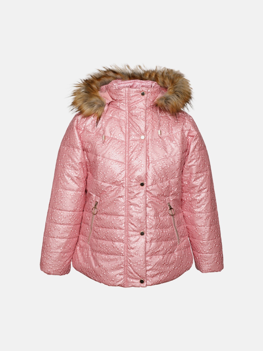 

CHKOKKO Girls Hooded Long Sleeves Parka Jacket, Rose