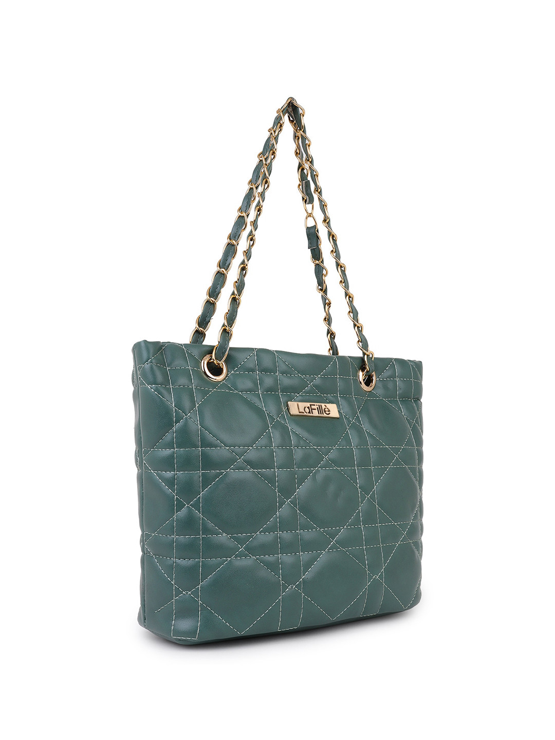 

LaFille Textured Structured Handheld Bag, Blue