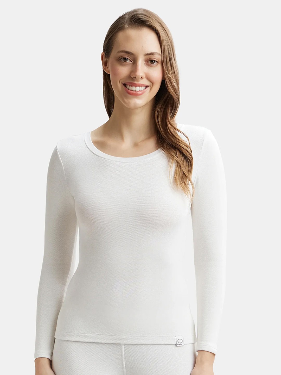 

Jockey Soft Touch Microfiber Fleece Fabric Thermal Top with StayWarm Technology-2540, White