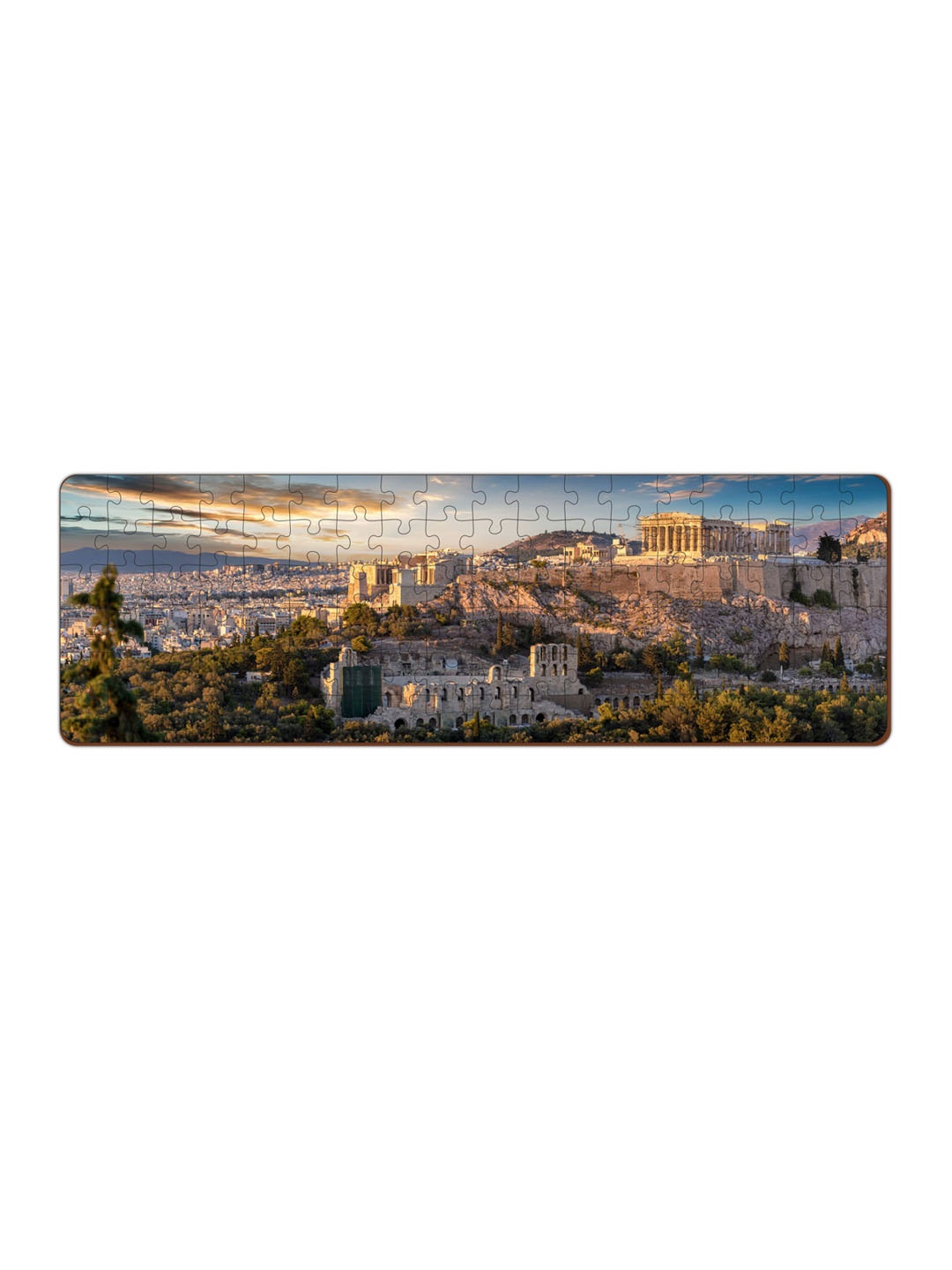 

Mini Leaves Kids Panorama View Athens Greece Puzzle Development Toy, Green