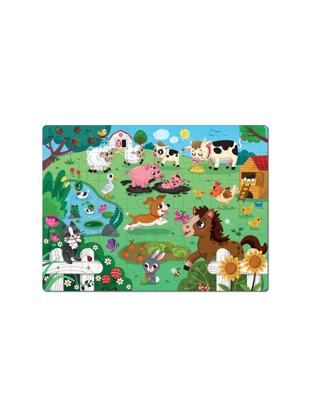 

Mini Leaves Kids Farm Animal Puzzle Development Toy, Green