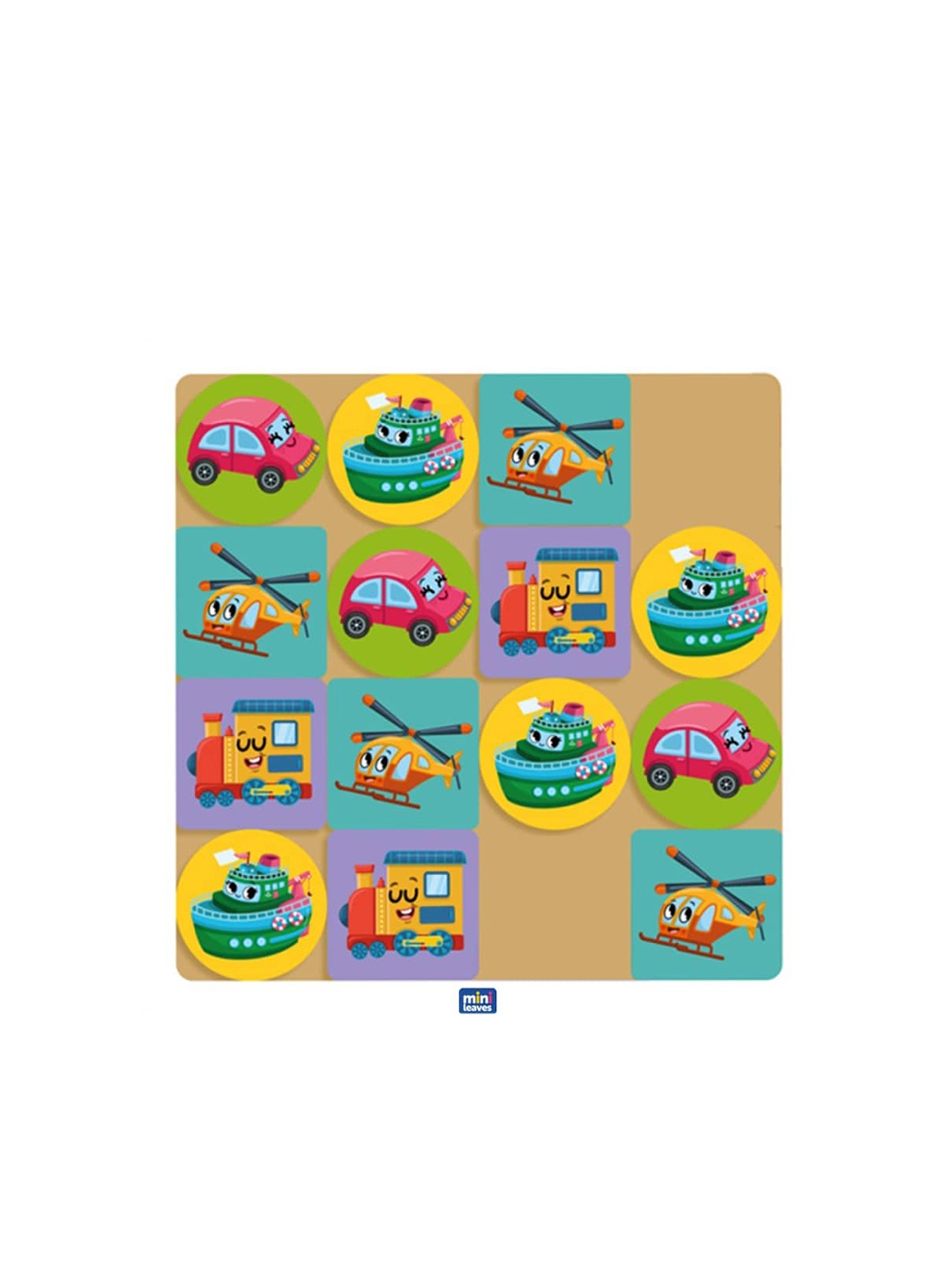 

Mini Leaves Kids Wooden Transport Sudoku Puzzles, Green