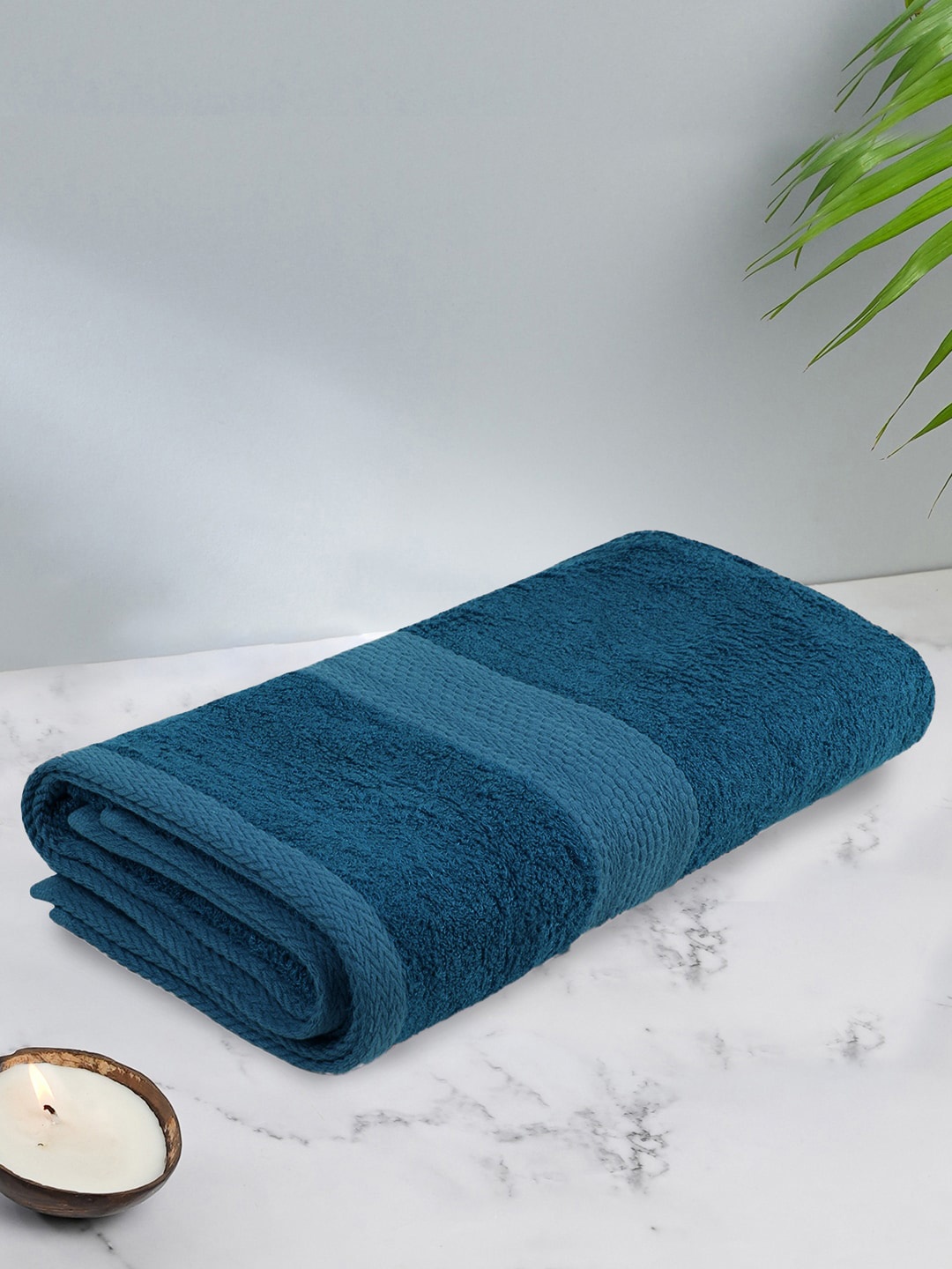 

BePlush Blue 450 GSM Bamboo Cotton Bath Towel