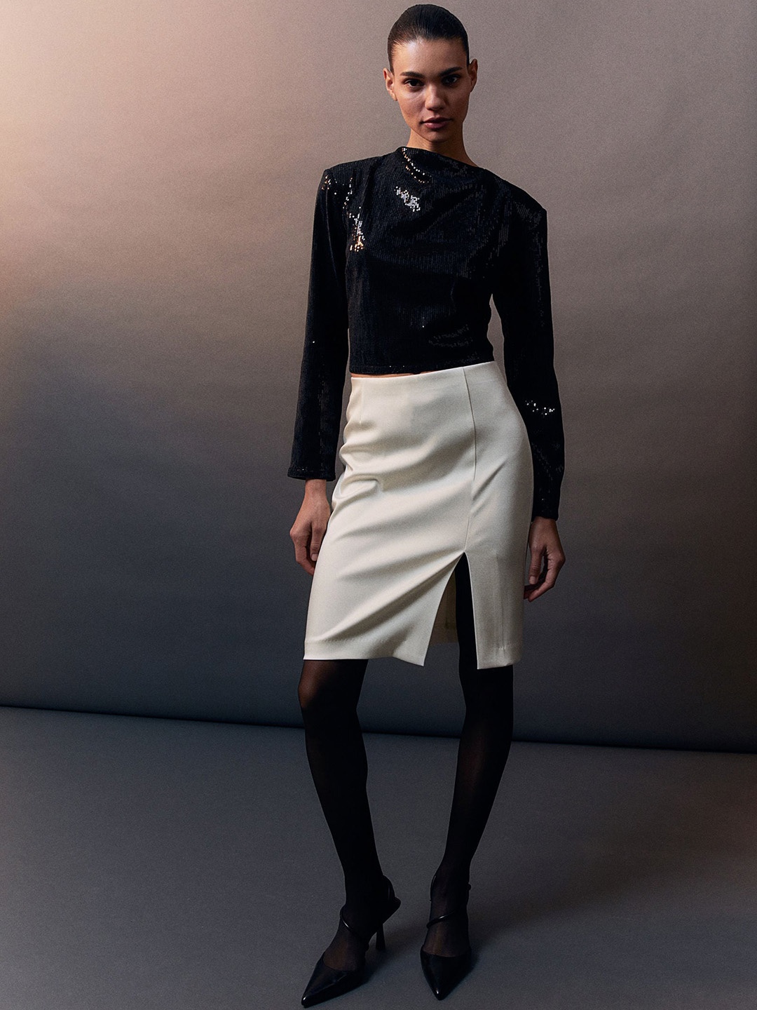 

H&M Pencil Skirt, White