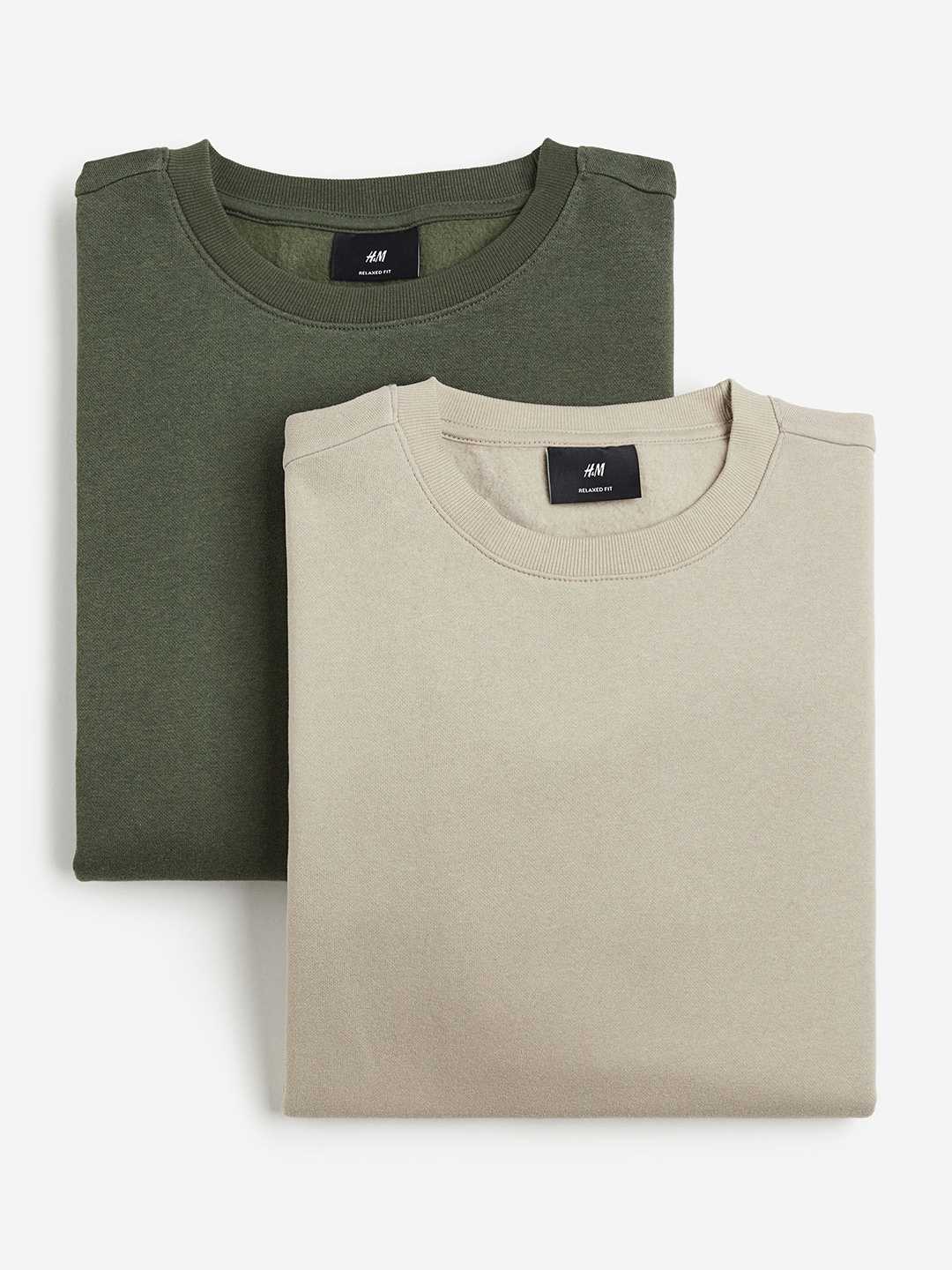 

H&M Men 2-Pack Relaxed Fit Sweatshirts, Green
