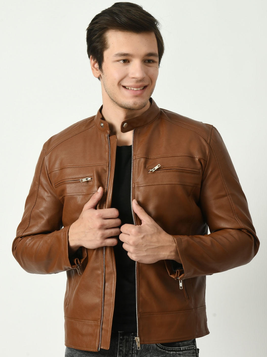 

TBOJ Lightweight Biker Jacket, Blue