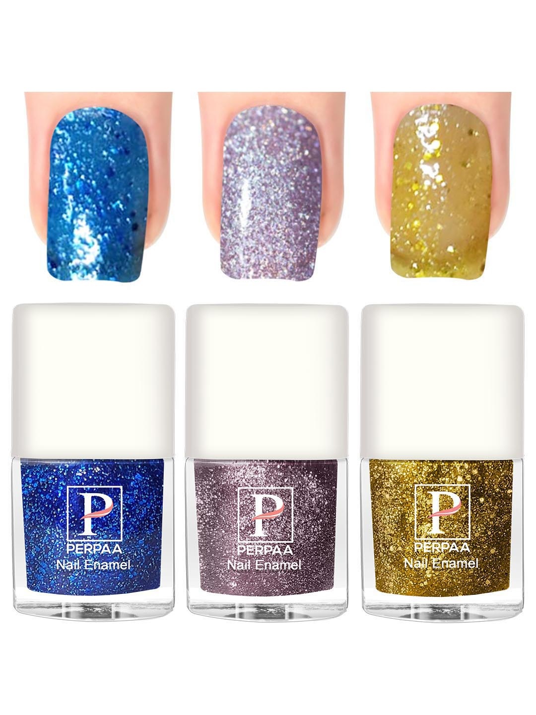 

PERPAA 3Pcs Long Lasting Gel Nail Polish - 5ml Each - Turquoise, Lavender, Yellow