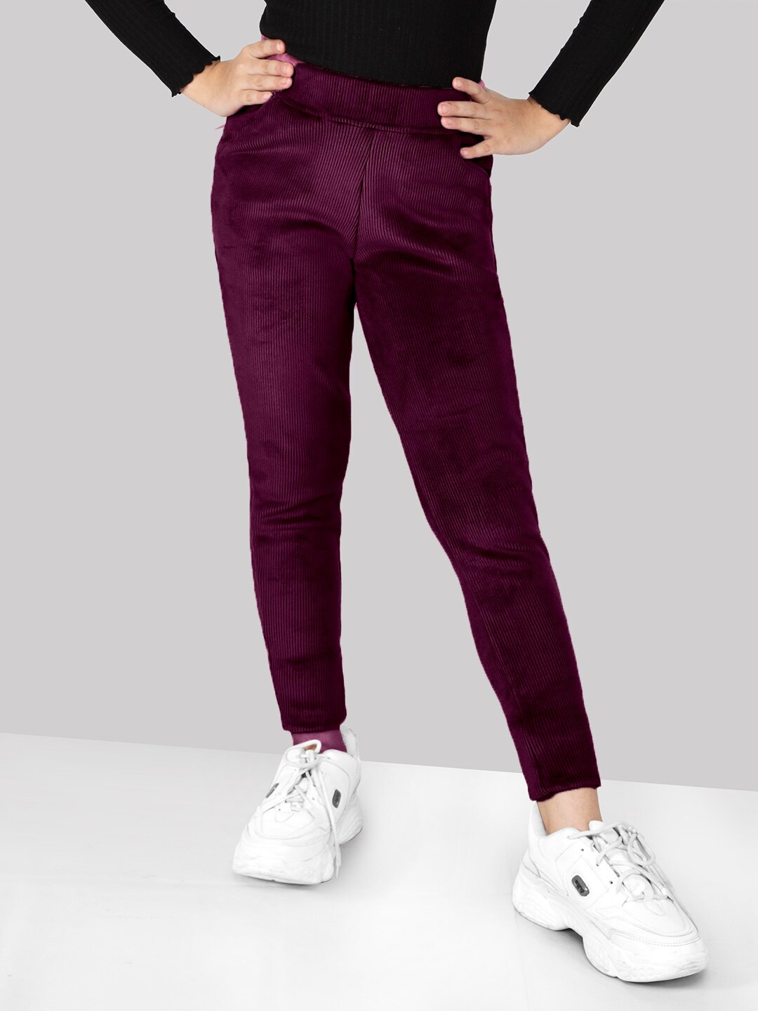 

Naughty Ninos Girls Skinny Fit Jeggings, Purple