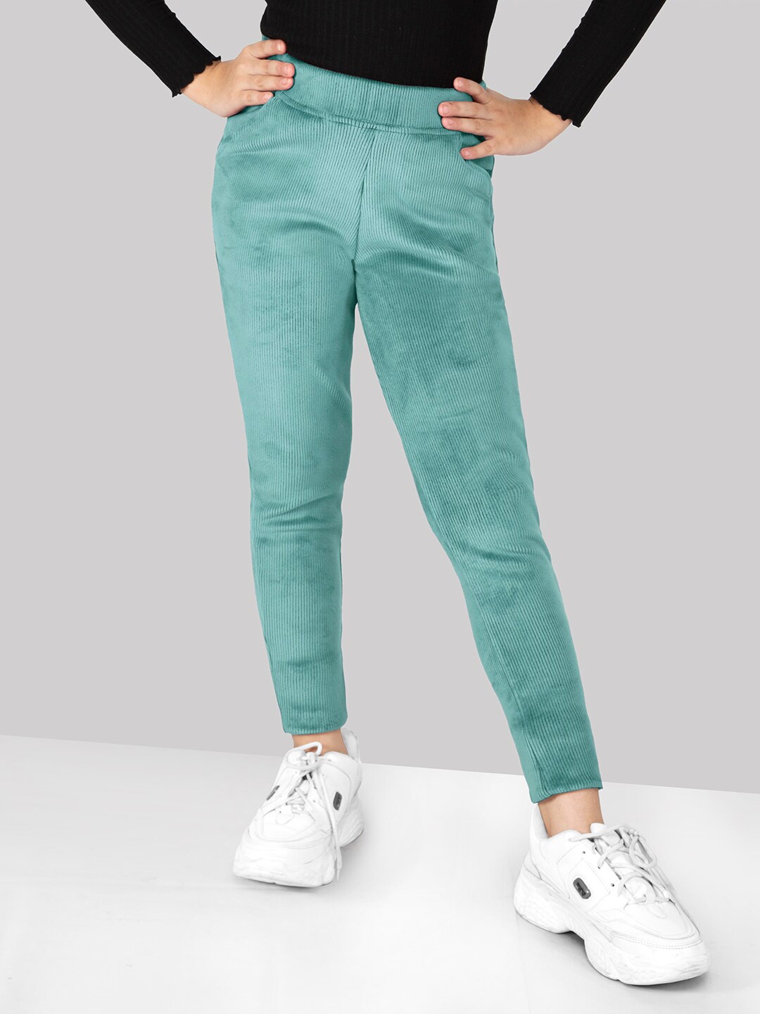 

Naughty Ninos Girls Skinny Fit Jeggings, Green