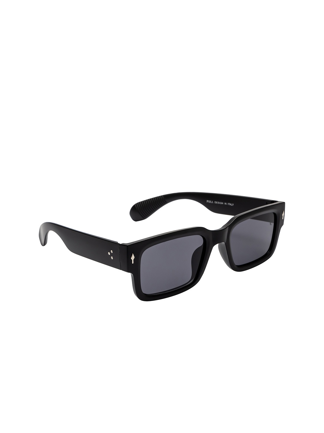 

Mast & Harbour Unisex Rectangle Sunglasses With UV Protected Lens, Black