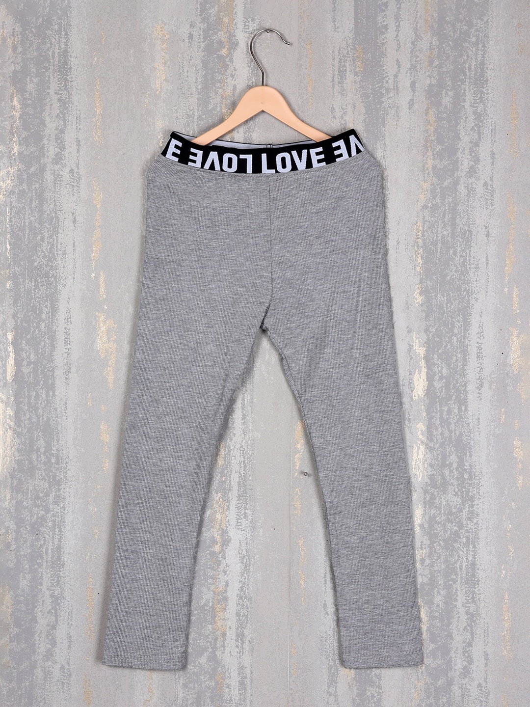 

Steele Girls Ribbed Pure Cotton Track Pants, Grey