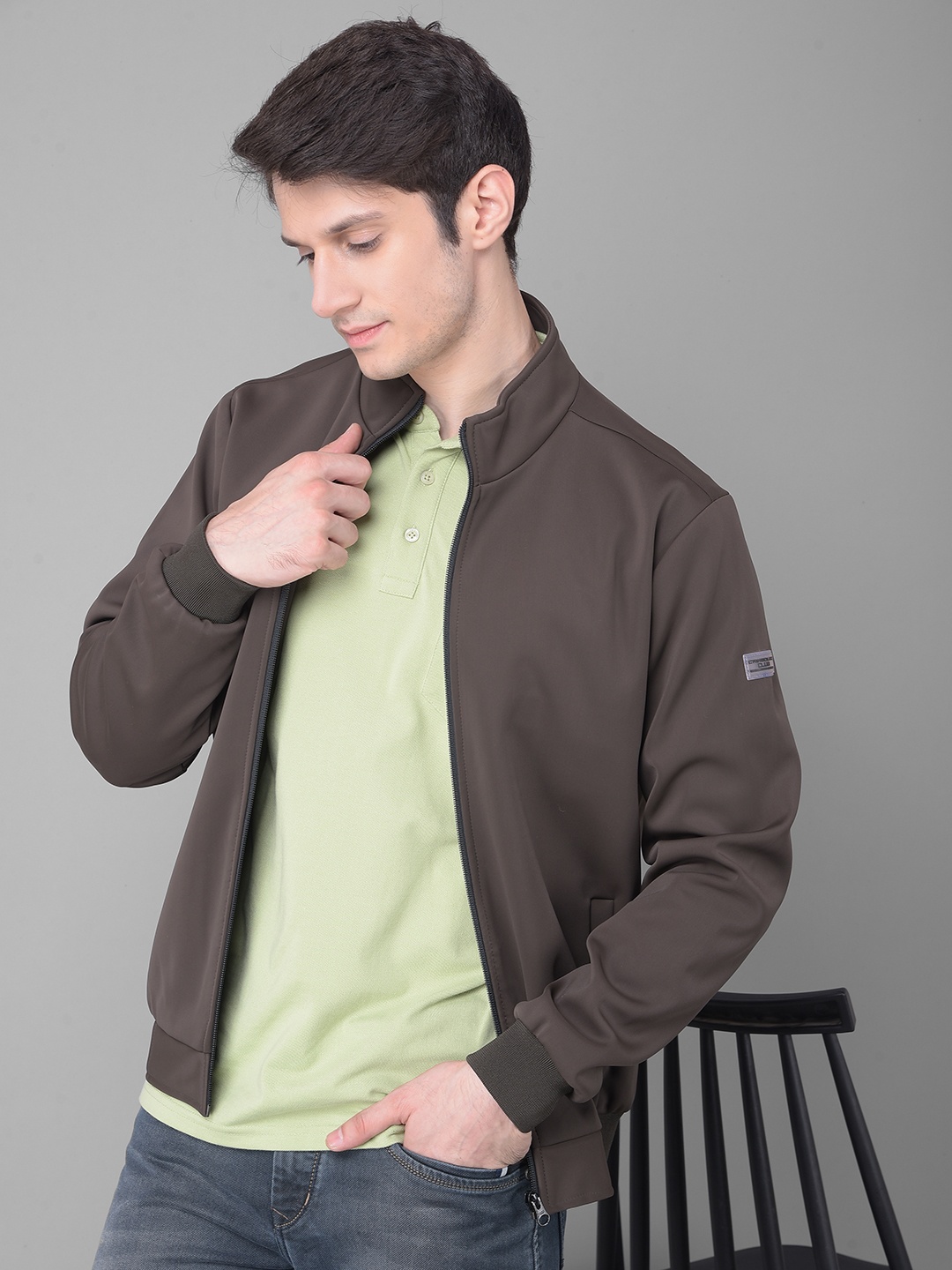 

Crimsoune Club Lightweight Windcheater Bomber Jacket, Brown
