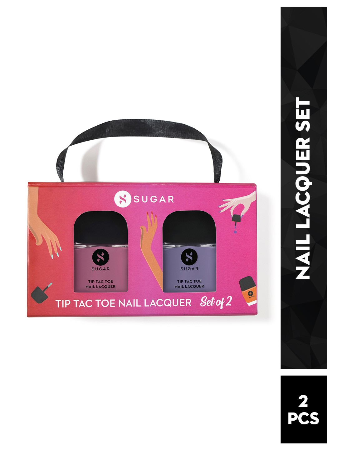 

SUGAR Set of 2 Tic Tac Toe Nail Lacquer 9 ml Each - 11 Lilac Lustre, 15 Pink Peony