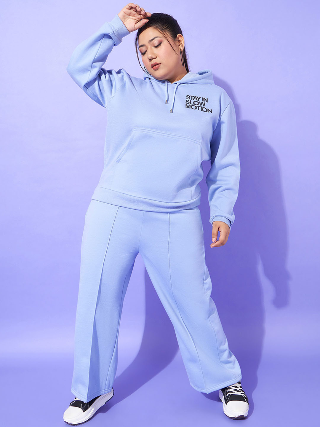 

SASSAFRAS Curve Sweatshirt With Trousers Co-Ords, Blue