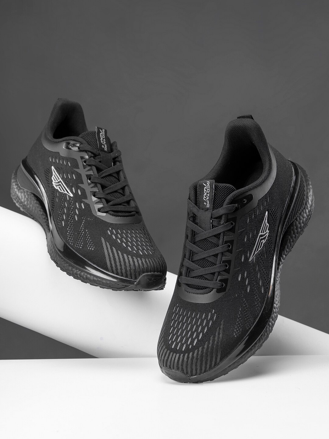 

Red Tape Men Mesh Slip-Resistant Walking Shoes, Black