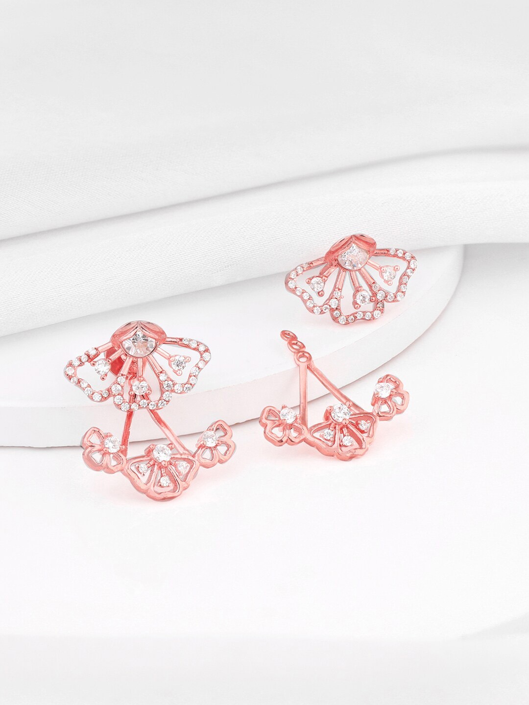 

GIVA Rose Gold-Plated Contemporary Studs Earrings