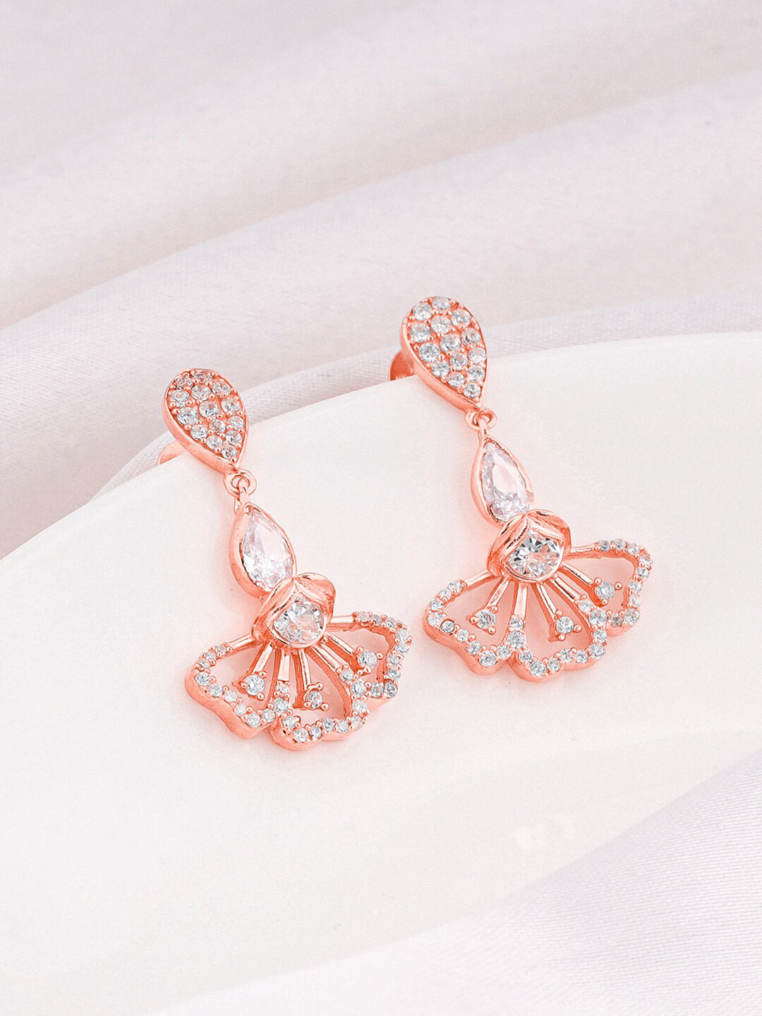 

GIVA Rose Gold-Plated Sterling Silver Contemporary Drop Earrings