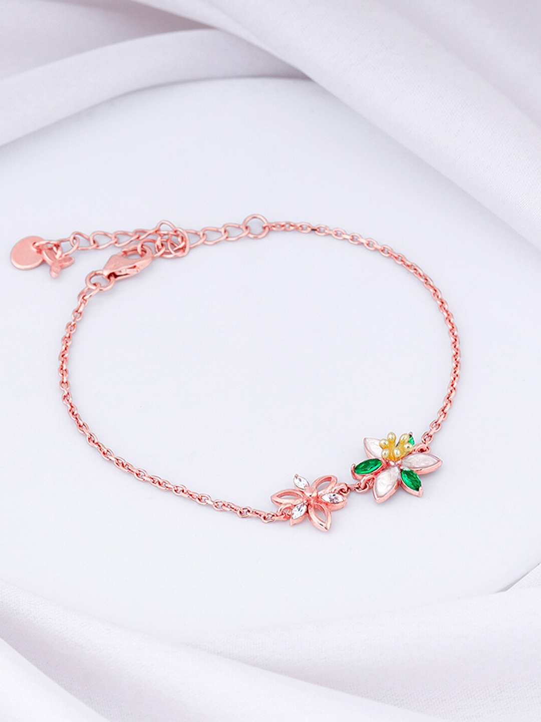 

GIVA Women 925 Sterling Silver Rose Gold-Plated Link Bracelet
