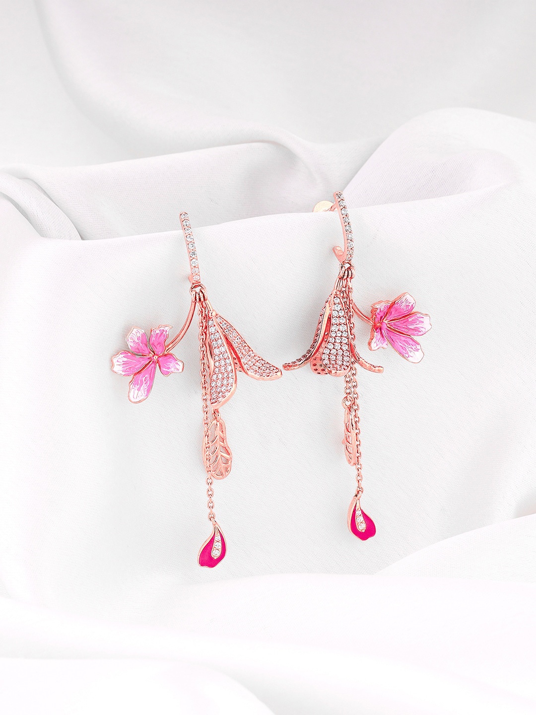 

GIVA Rose Gold-Plated Contemporary Drop Earrings