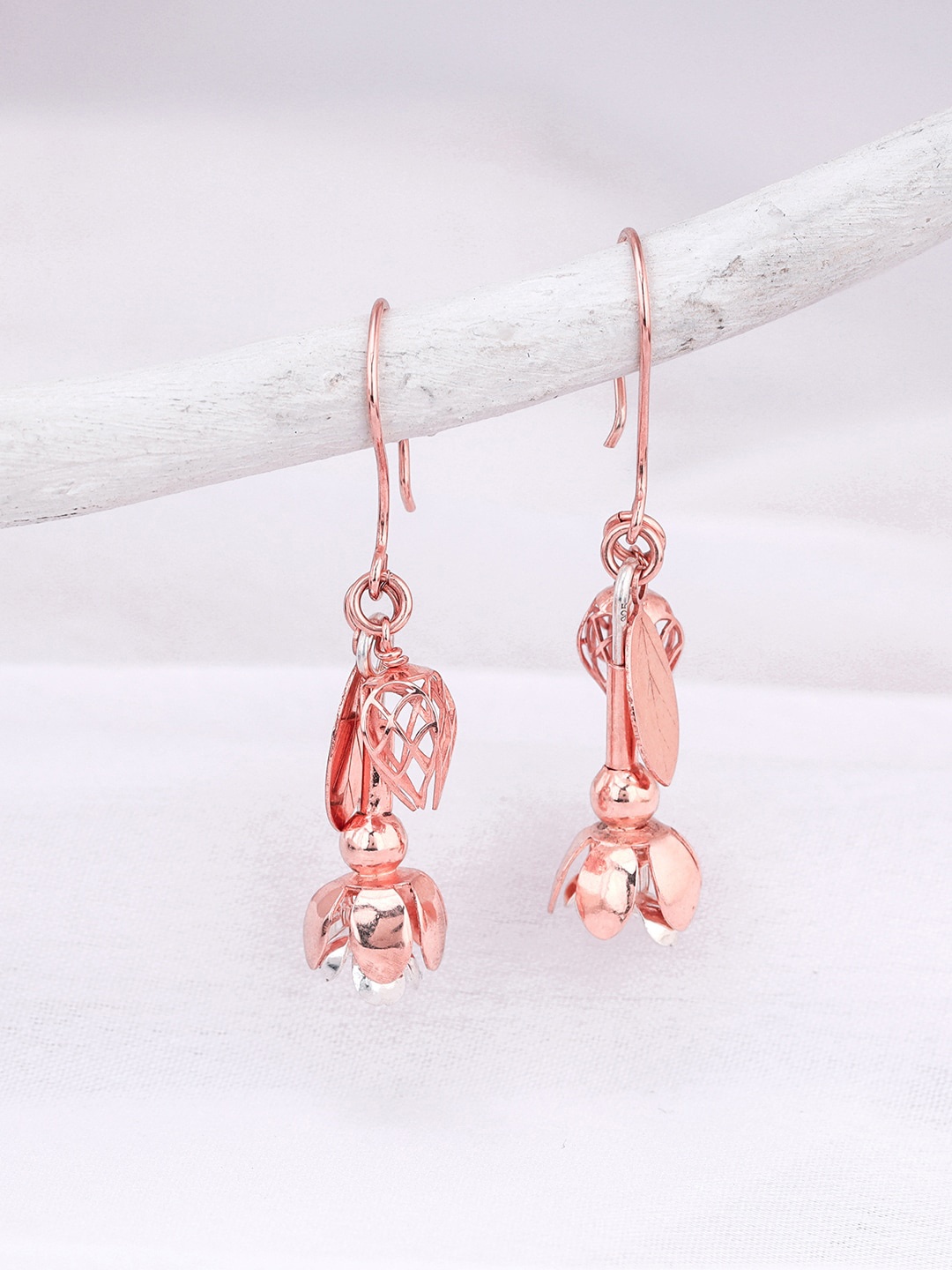 

GIVA Rose Gold-Plated Contemporary Drop Earrings