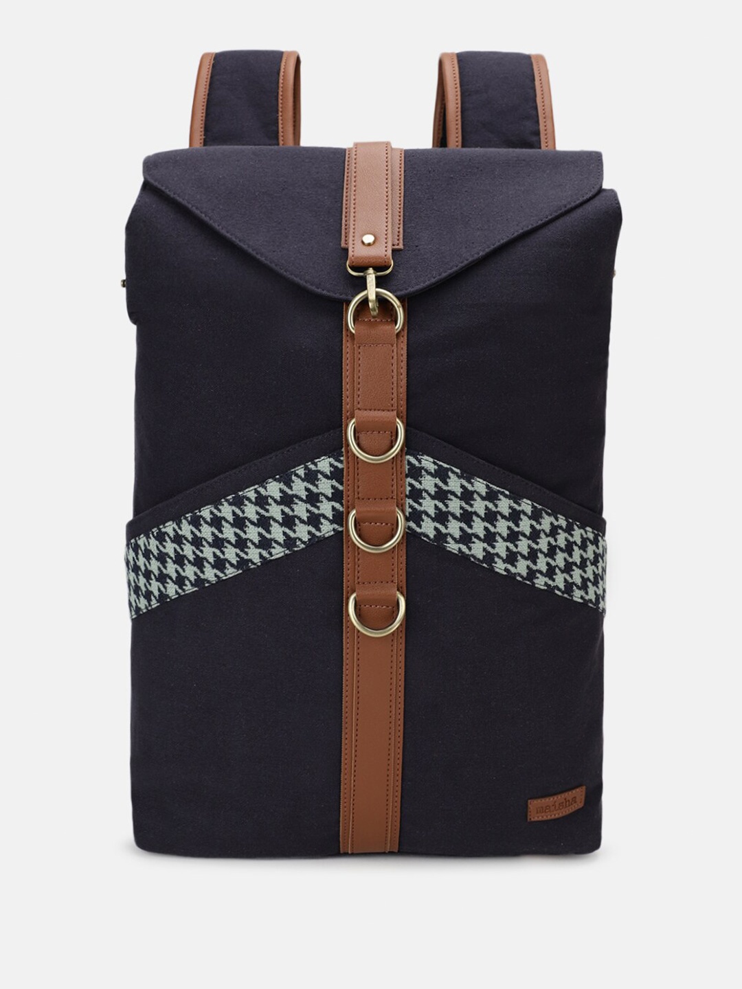 

Maisha Unisex Geometric Printed Backpack, Navy blue