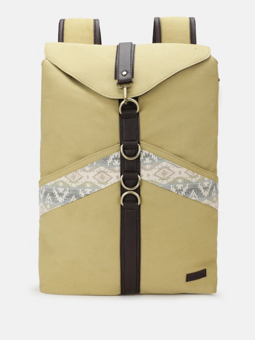 

Maisha Unisex Geometric Printed Backpack, Green