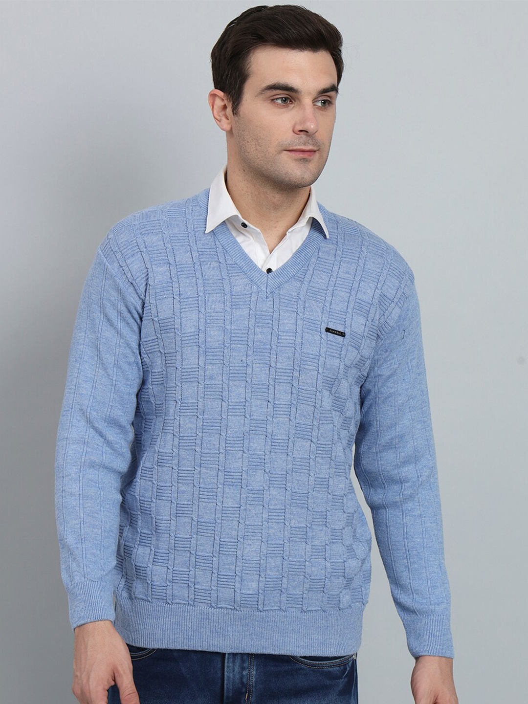 

eWools Cable Knit Woollen Pullover, Blue