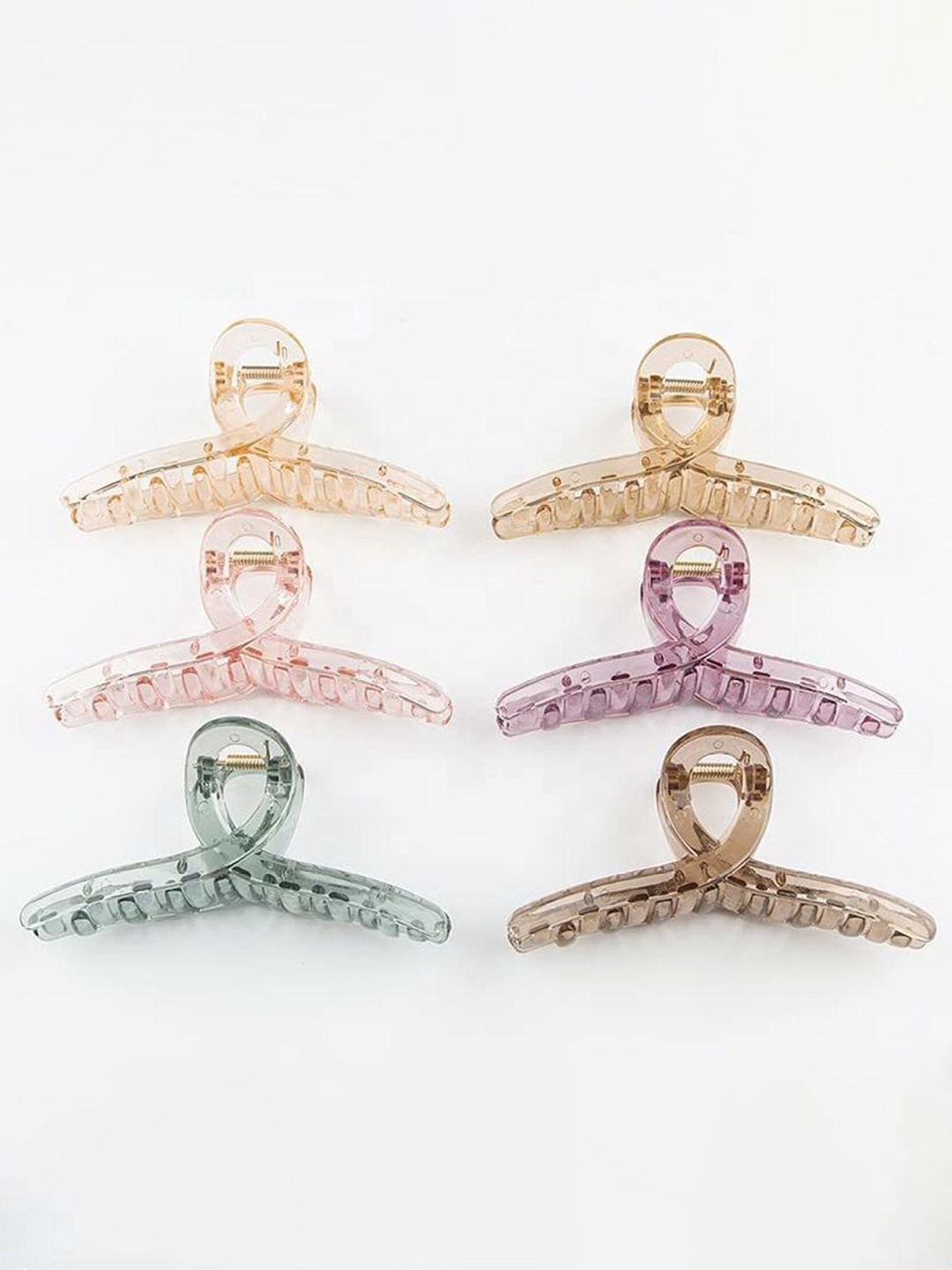 

VAGHBHATT Set of 6 Claw Clips, Yellow