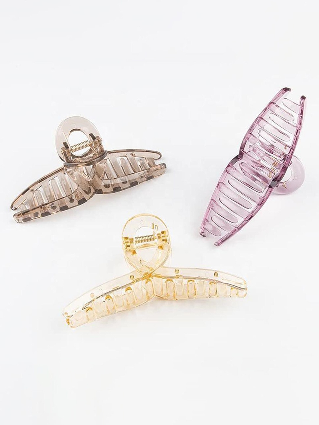 

VAGHBHATT Set of 3 Claw Clips, Purple