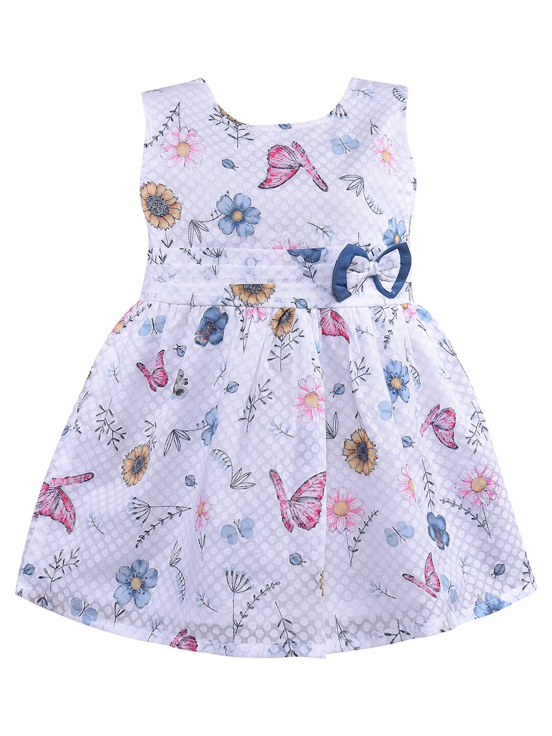

Wish Karo Pink Floral Print Satin Fit & Flare Dress