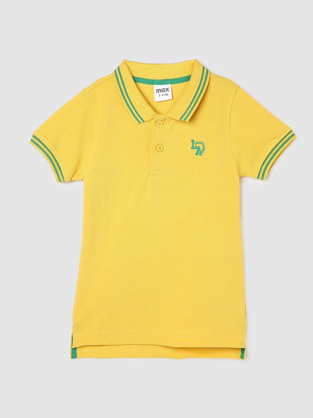 

max Boys Polo Collar T-shirt, Yellow