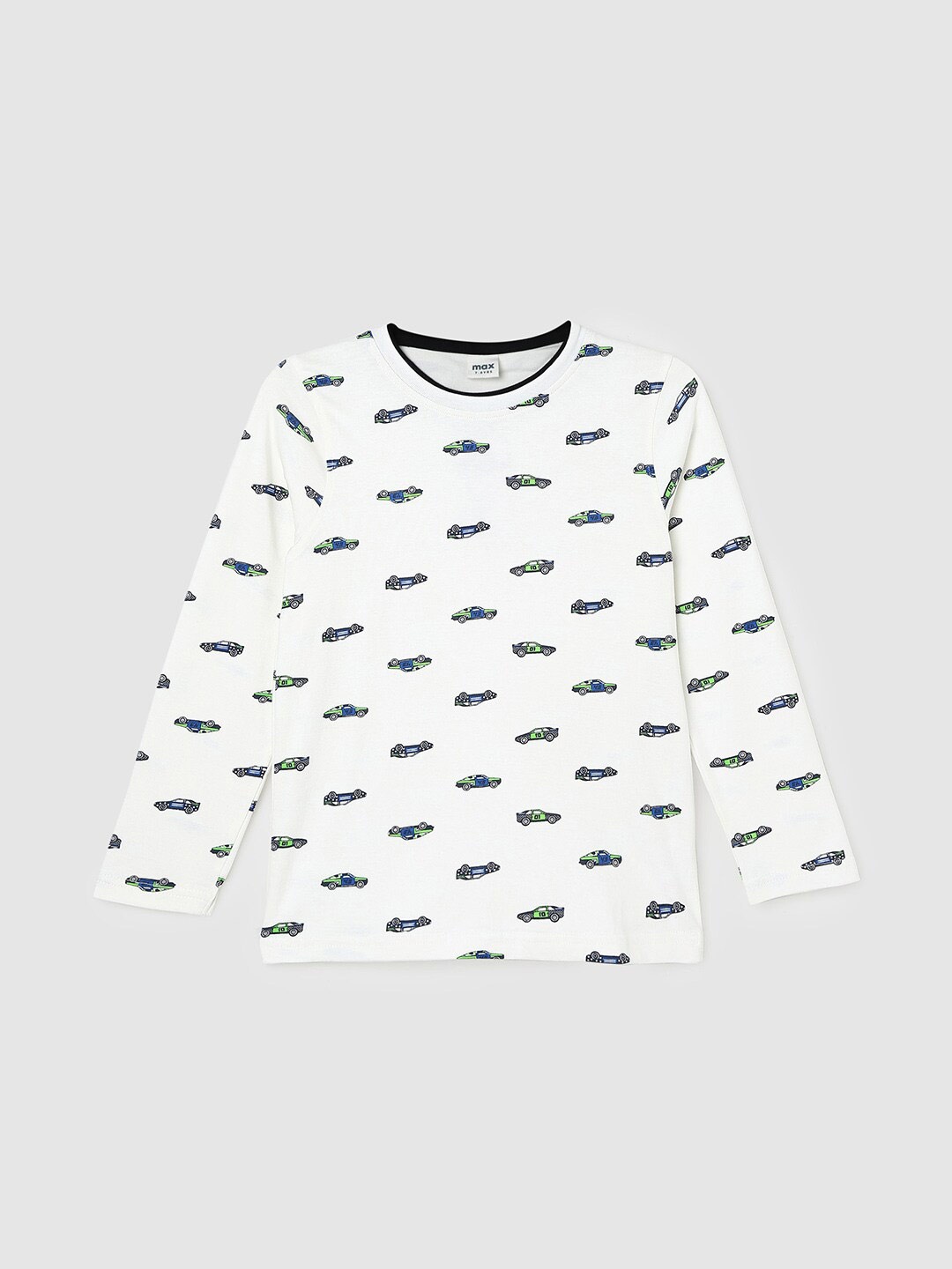 

max Boys Conversational Printed Pure Cotton T-shirt, White
