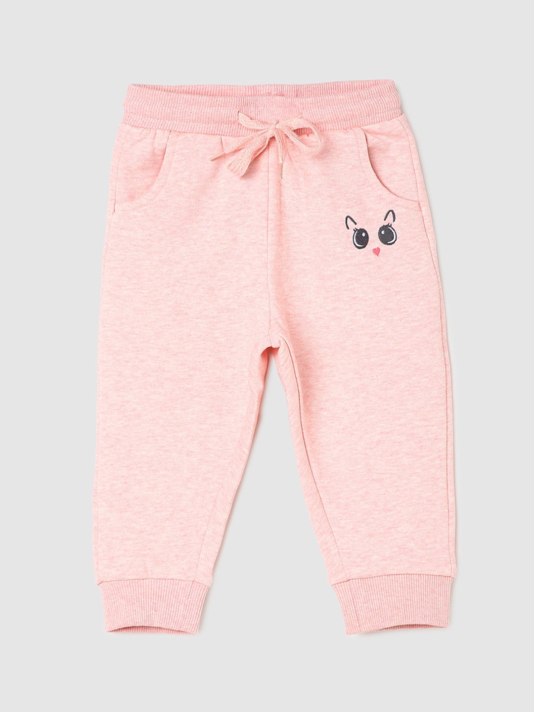 

max Infant Girls Mid-Rise Joggers, Pink