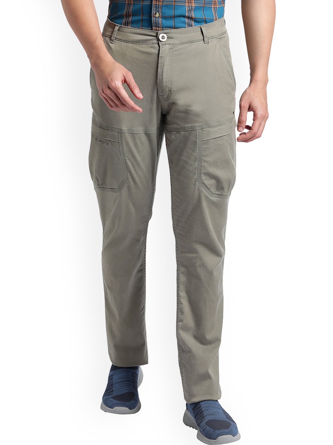 

Wildcraft Men Mid-Rise Relaxed Cargos Trousers, Olive