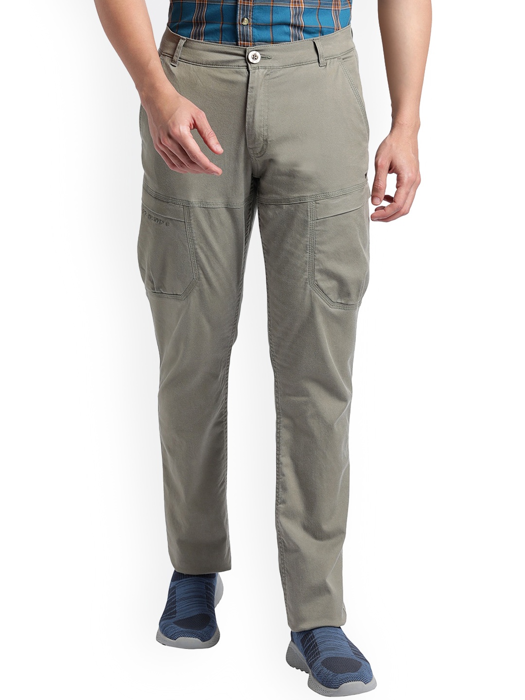 

Wildcraft Men Relaxed Mid-Rise Cotton Cargos, Olive