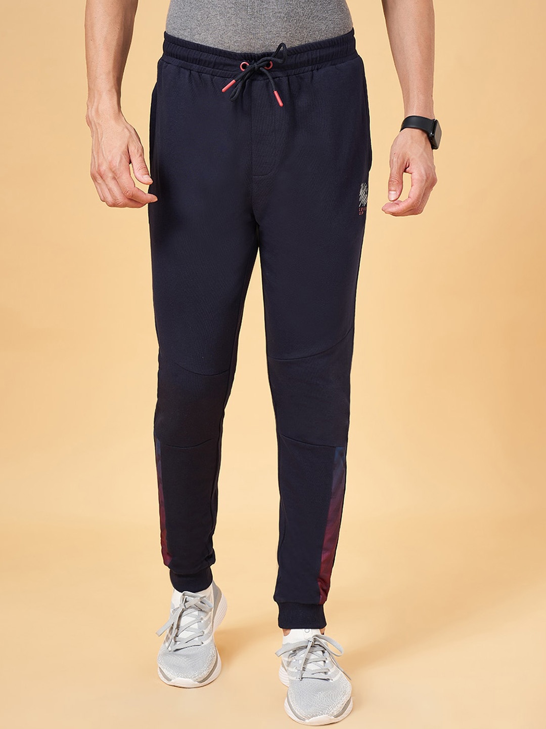 

Ajile by Pantaloons Men Slim-Fit Mid-Rise Sports Joggers, Navy blue