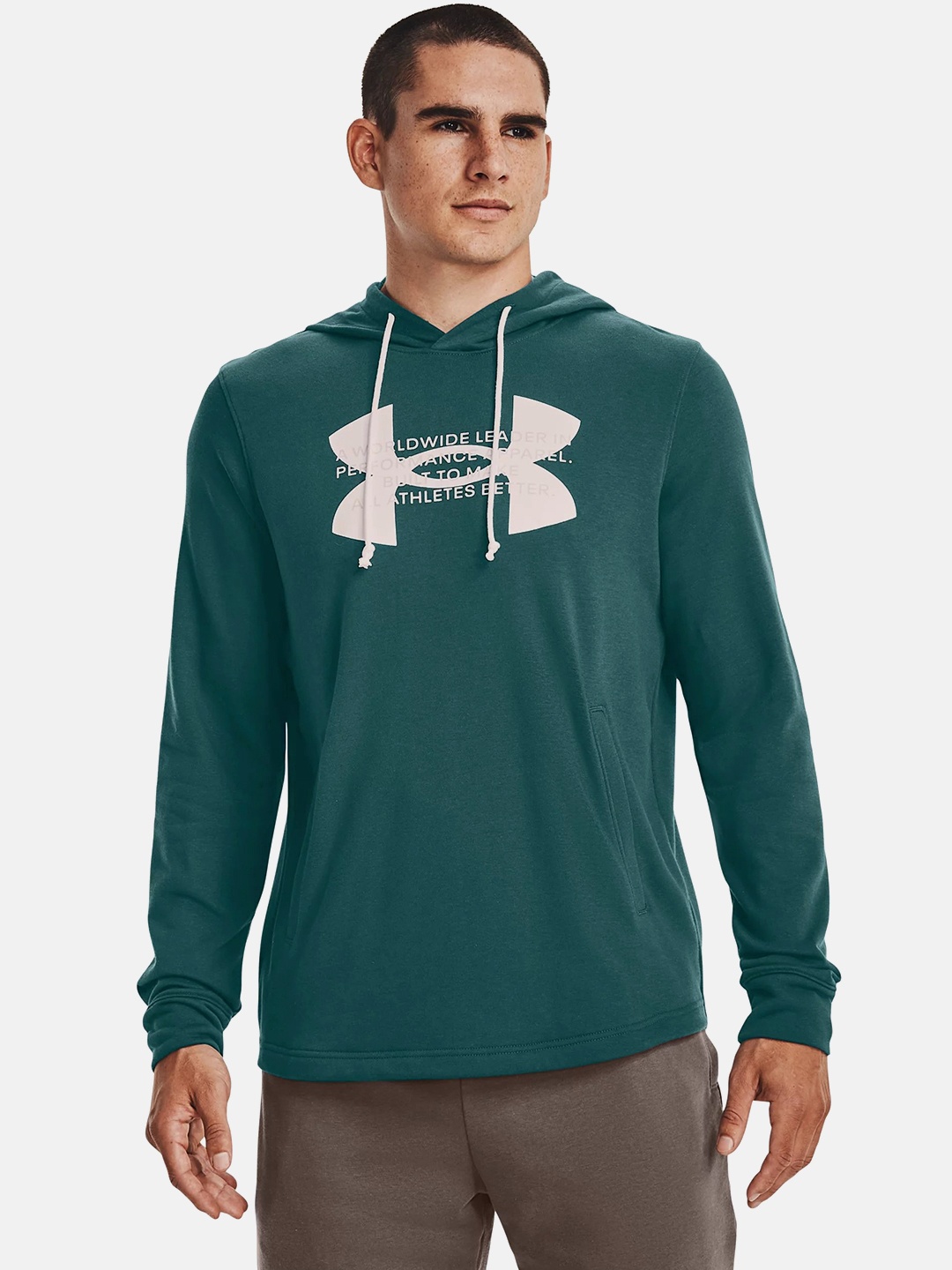 

UNDER ARMOUR UA Rival Terry Logo Hoodie Sweatshirt, Green