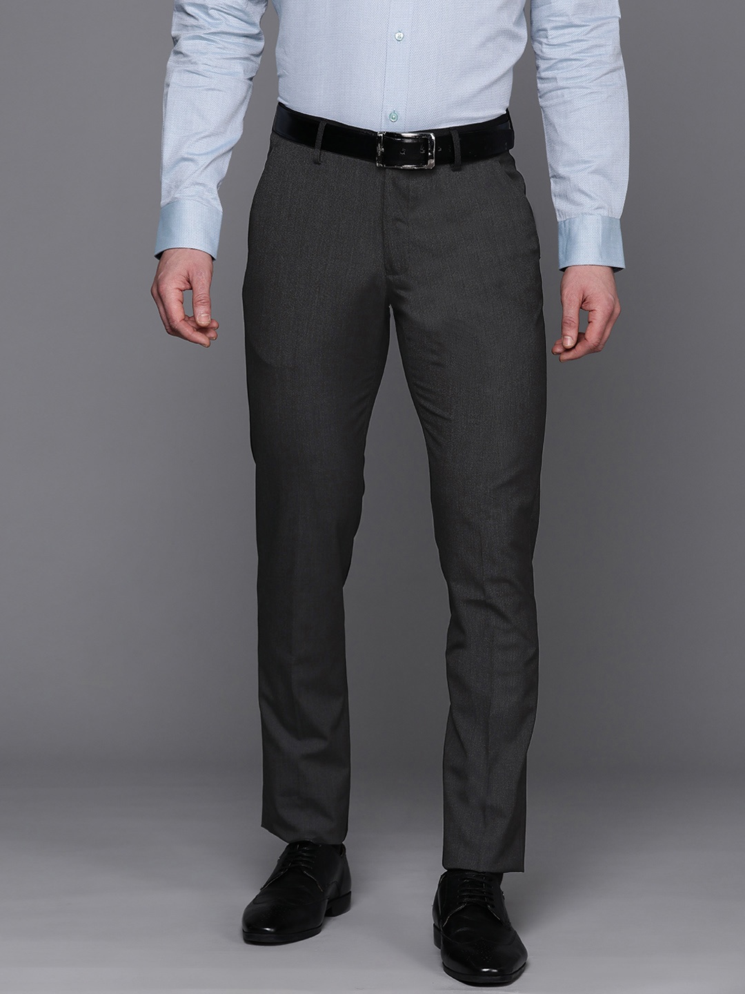 

Louis Philippe Men Super Slim Fit Trousers, Grey
