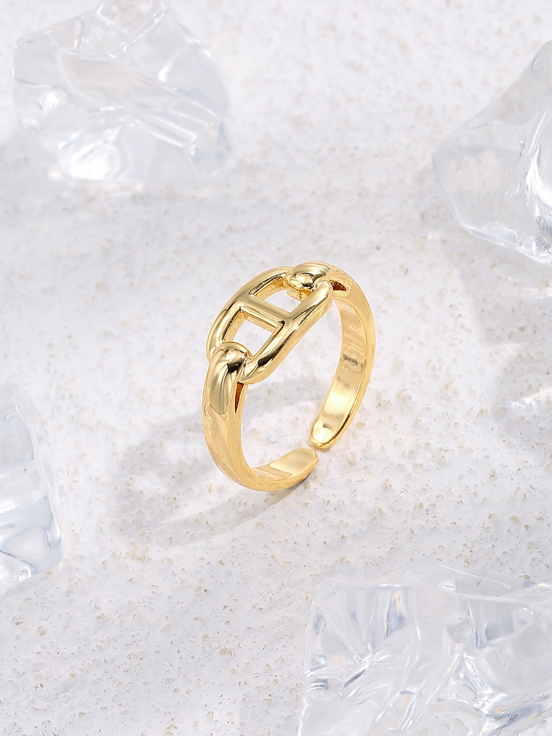 

MYKI Gold-Plated Adjustable Finger Ring