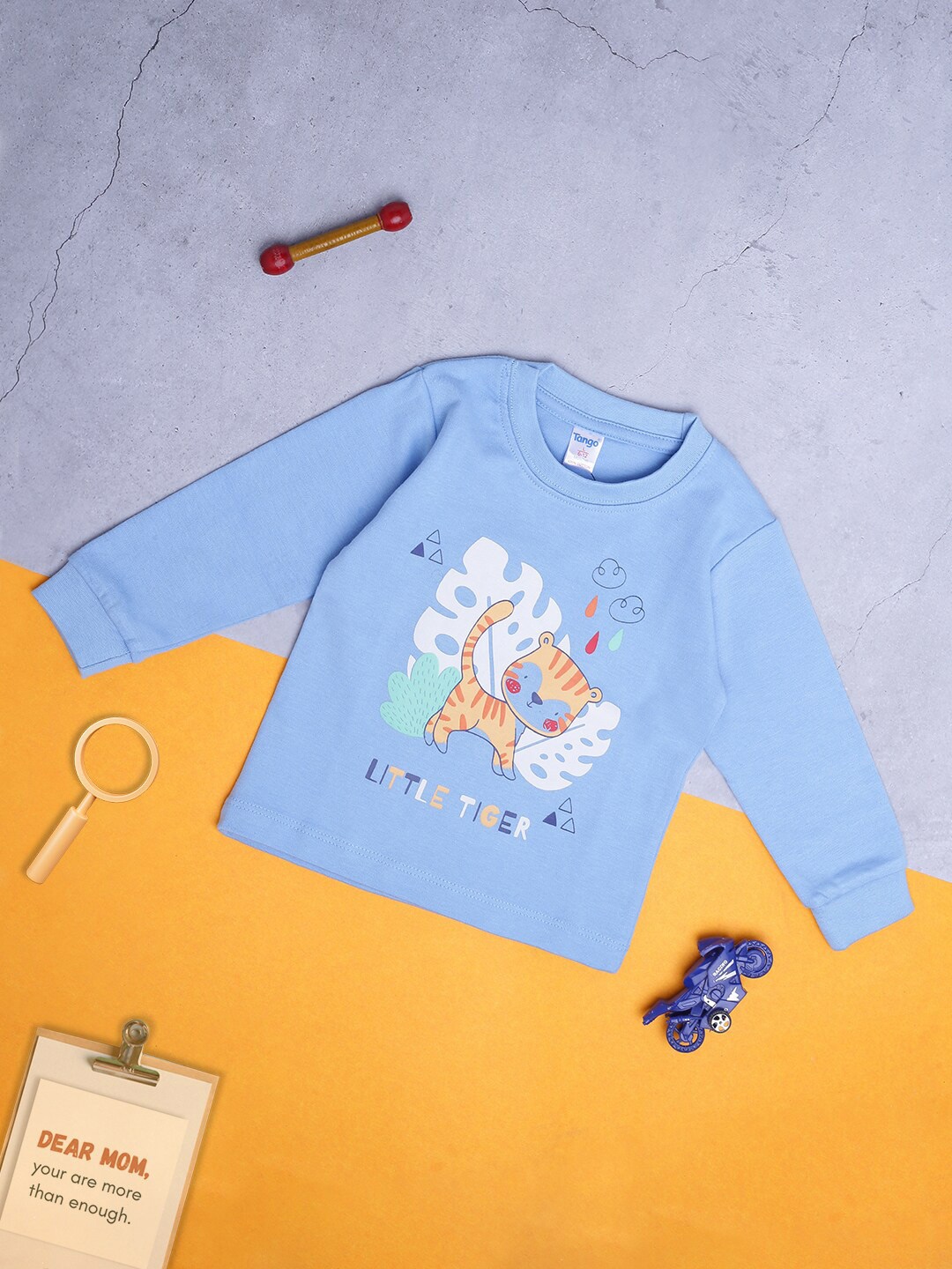 V-Mart Infants Graphic Printed Cotton T-shirt, Blue