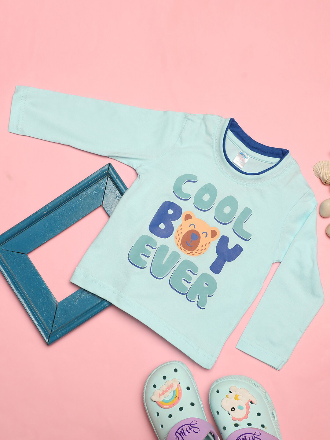 

V-Mart Kids Typography Printed Cotton T-shirt, Blue