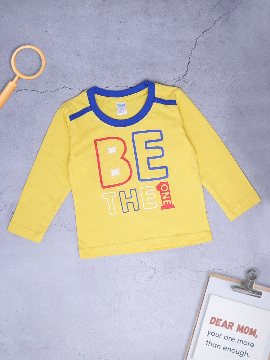 

V-Mart Kids Typography Printed Cotton T-shirt, Yellow