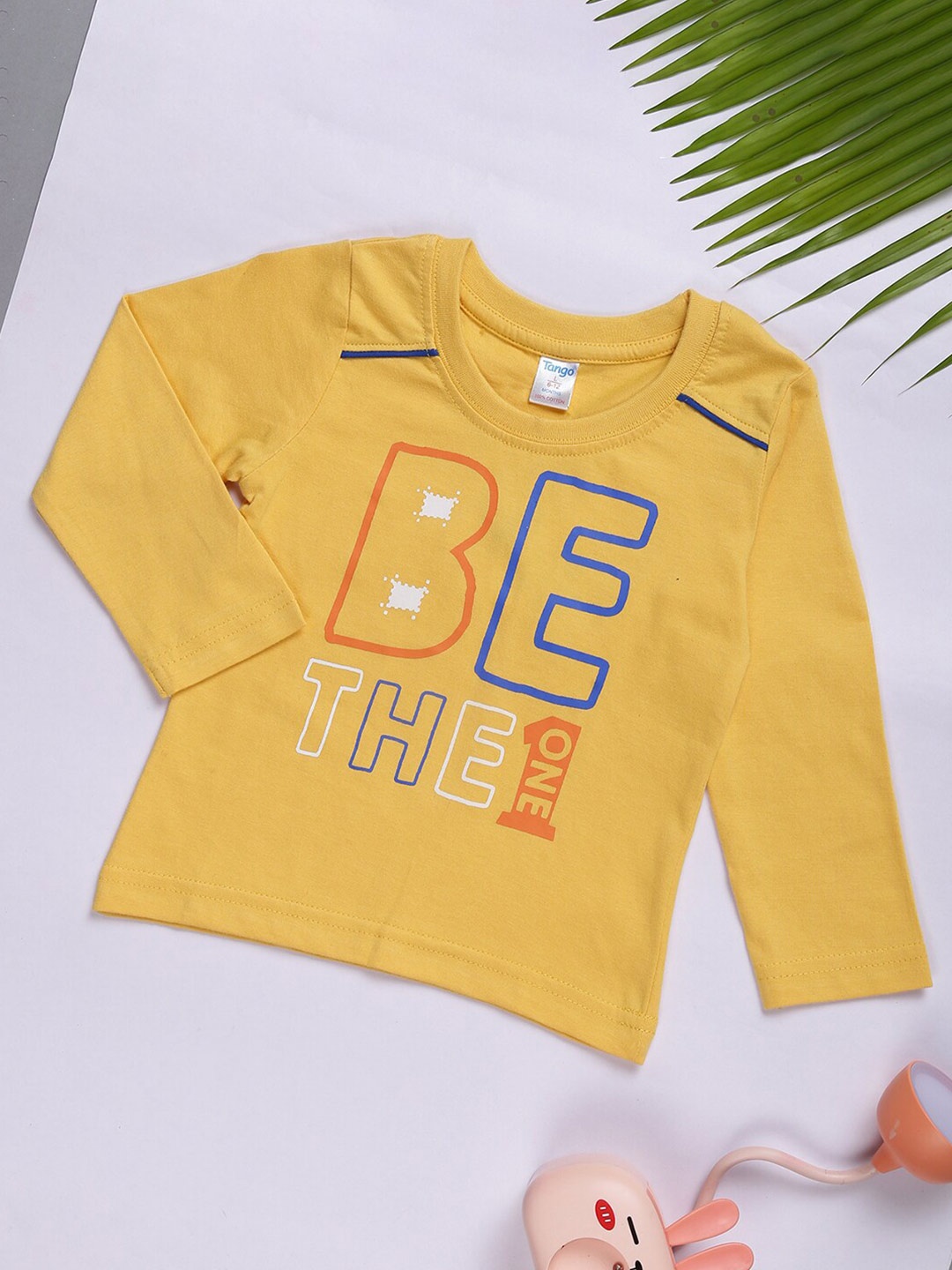 

V-Mart Kids Typography Printed Cotton T-shirt, Yellow