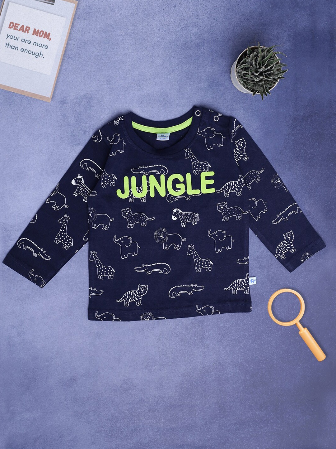 

V-Mart Kids Typography Printed Cotton T-shirt, Blue